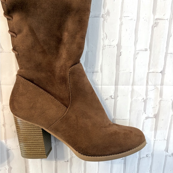 Over the Knee Chocolate Boots - Picture 3 of 12